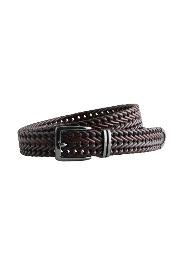 Braided belt - chocolate brown