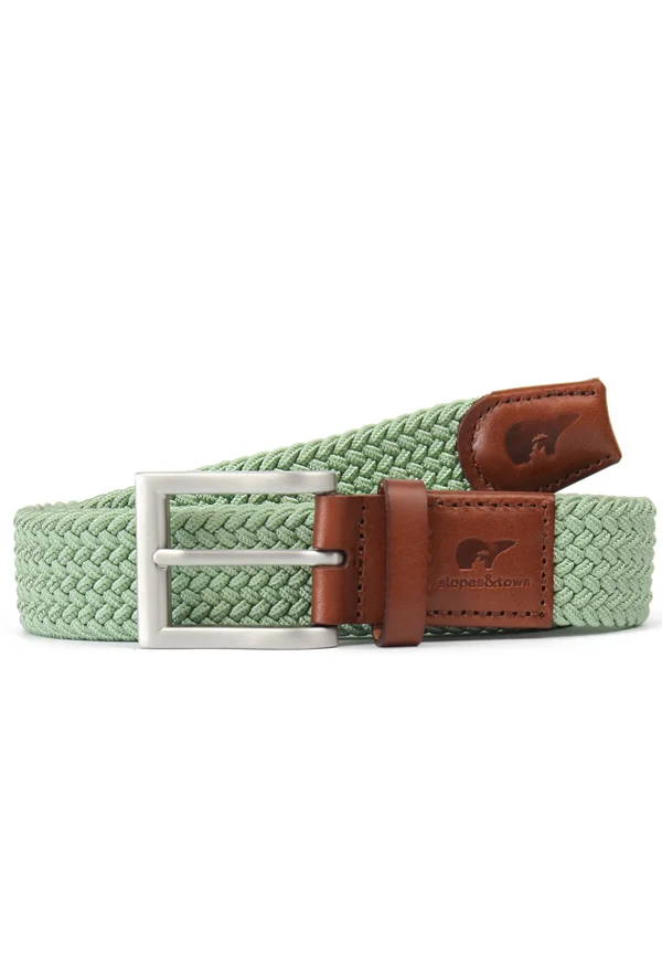 Braided belt - green
