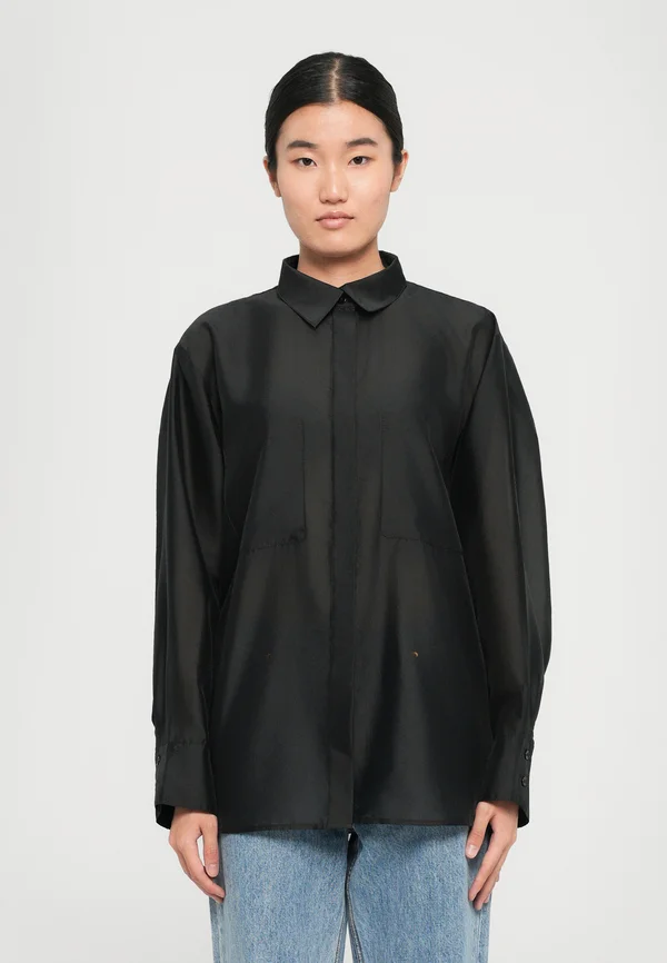 BRAILEE - Button-down blouse - black