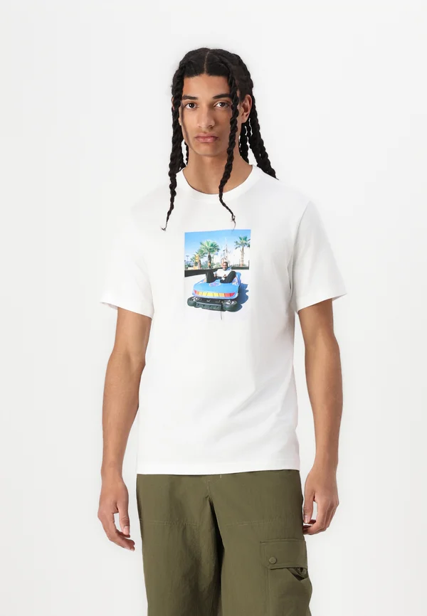 BRAND PHOTO CREW - Print T-shirt - white