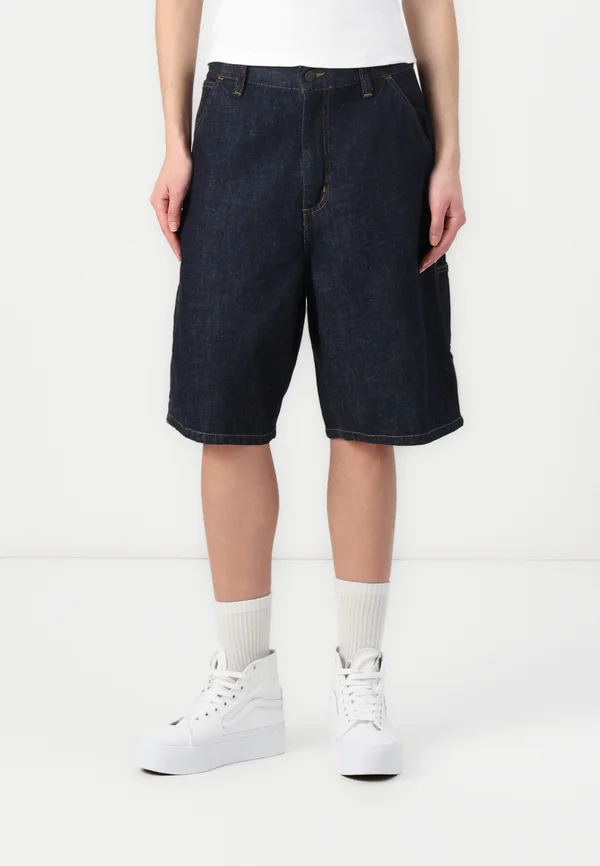 BRANDON SINGLE KNEE - Denim shorts - blue rinsed