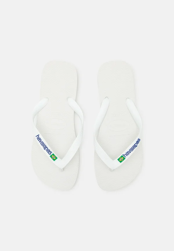 BRASIL LOGO UNISEX - T-bar sandals - white