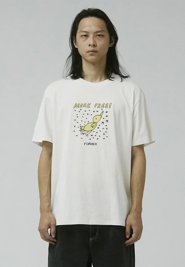 BREAK FREE - Print T-shirt - bone