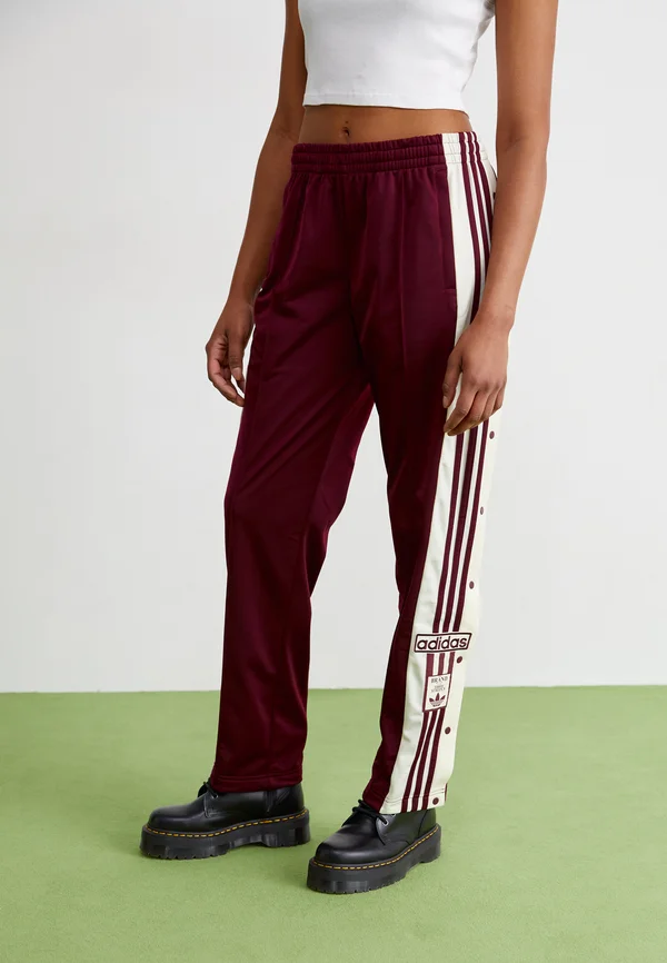 BREAK  - Tracksuit bottoms - maroon/cream white