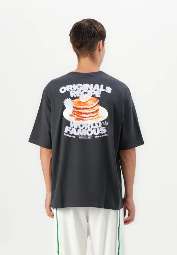 BREAKFAST TEE UNISEX - Print T-shirt - anthracite