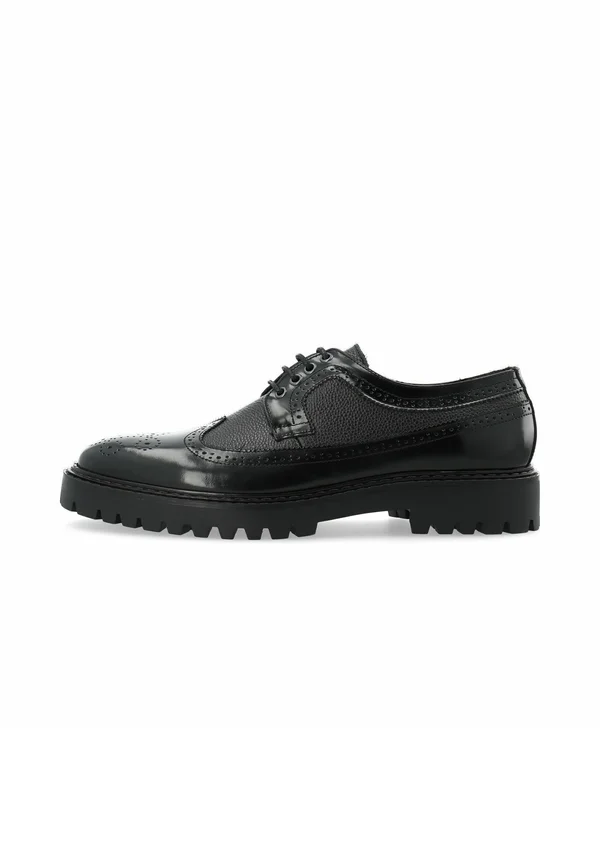 BROGUE DAVID - Smart lace-ups - black