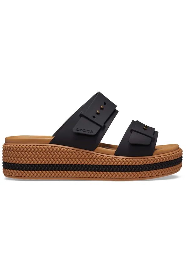 BROOKLYN BUCKLE - Pool slides - black