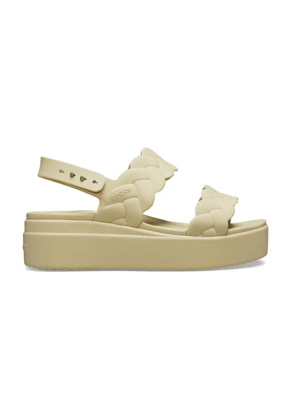 BROOKLYN WOVEN LOW WEDGE - Sandals - chai