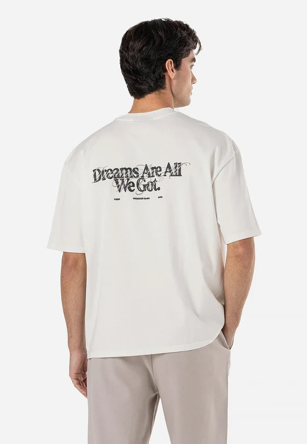 BUCKLIN TEE - Print T-shirt - washed warm white