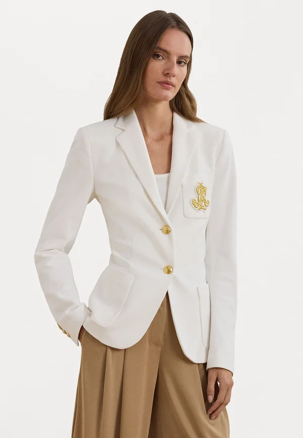 BULLION JACQUARD BLAZER - Blazer - white