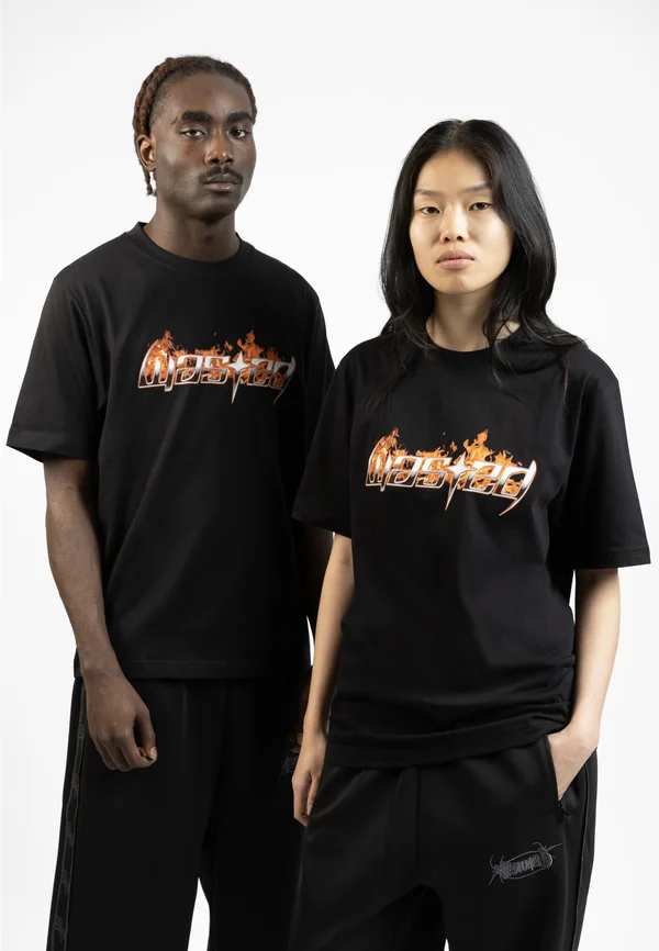 BURNT BLADE UNISEX - Print T-shirt - black