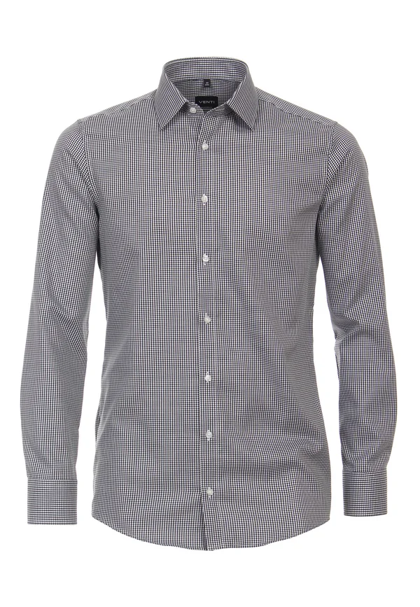 BUSINESS KARIERT MODERN FIT - Shirt - schwarz