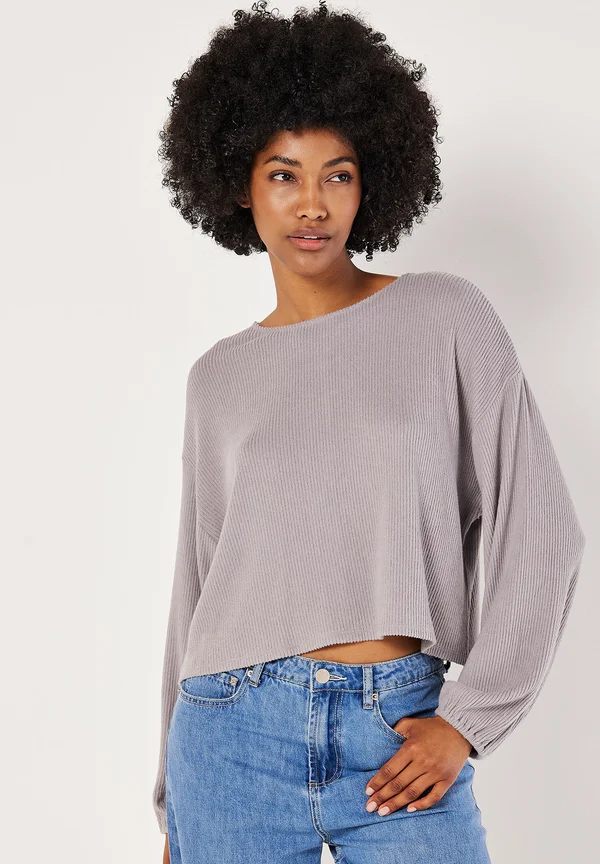BUTTON BACK SOFT TOUCH  - Cardigan - grey