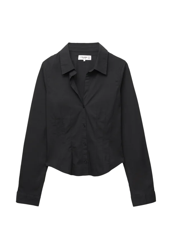 Button-down blouse - black