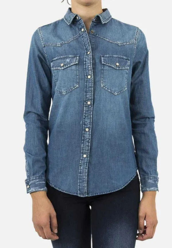 Button-down blouse - bleu