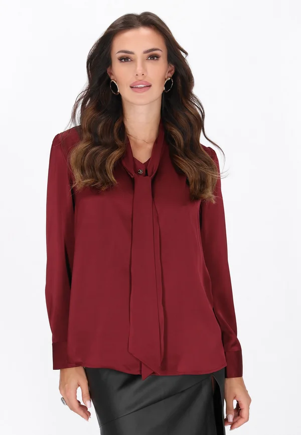 Button-down blouse - burgundy