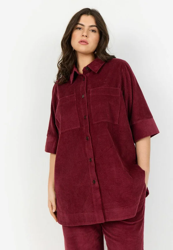 Button-down blouse - dark red