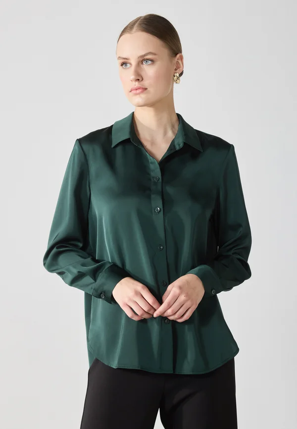 Button-down blouse - green