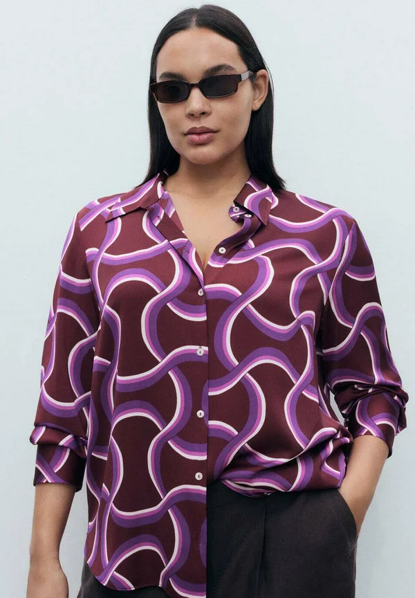 Button-down blouse - purple