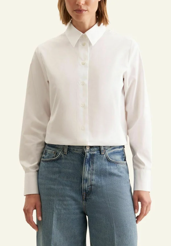 Button-down blouse - reinweiß