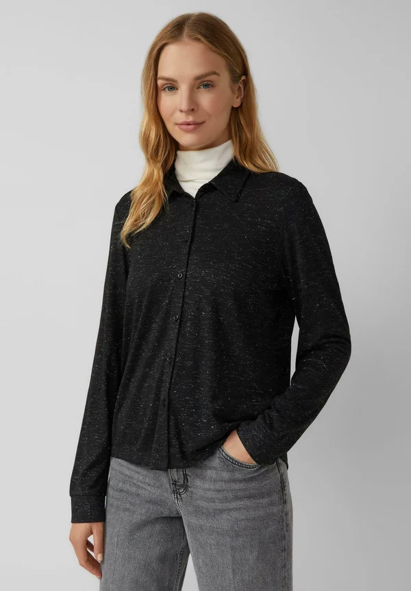 Button-down blouse - schwarz