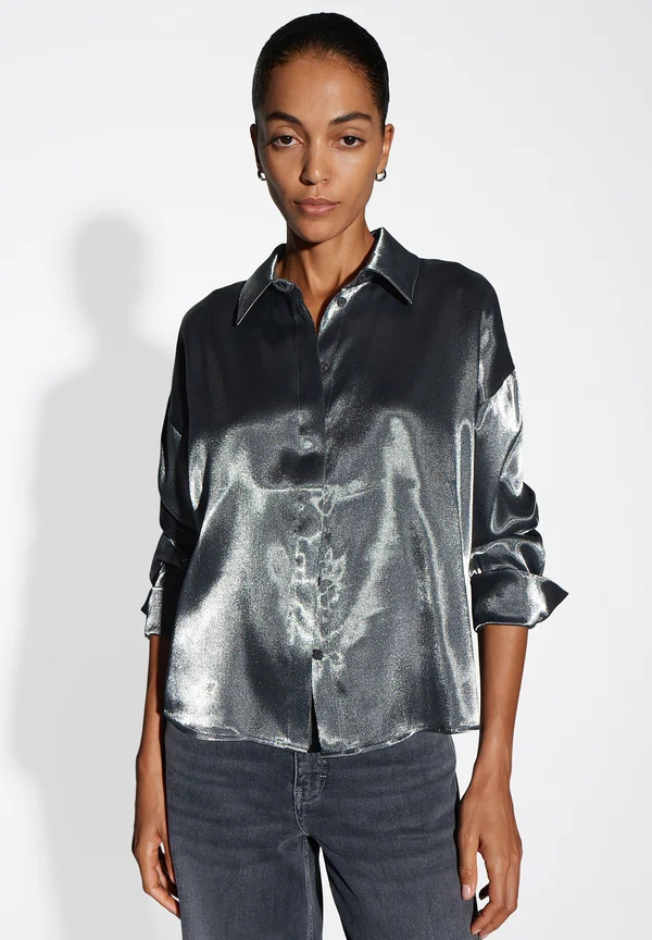 Button-down blouse - silver moon