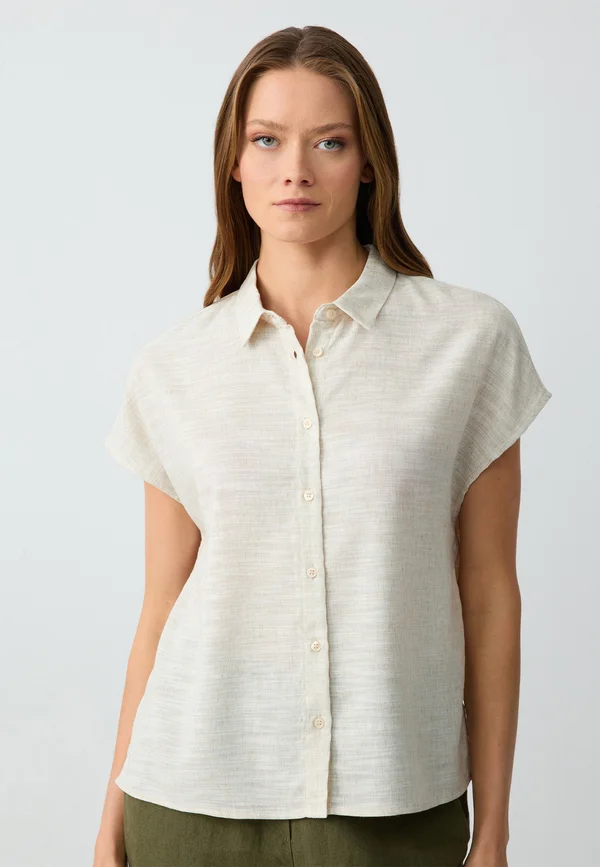 Button-down blouse - stoned