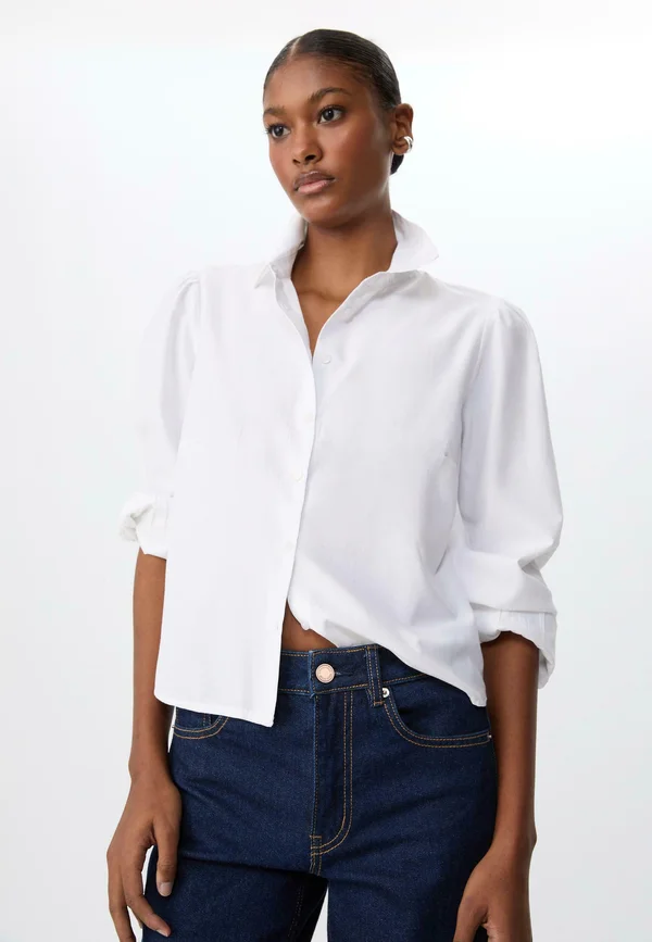 Button-down blouse - white