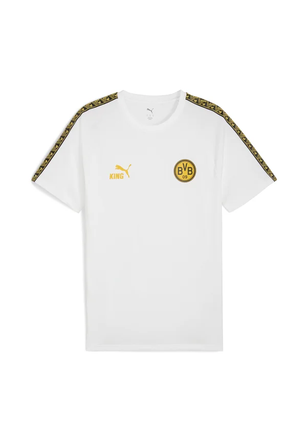 BVB KING TEE - Print T-shirt - white yellow sizzle