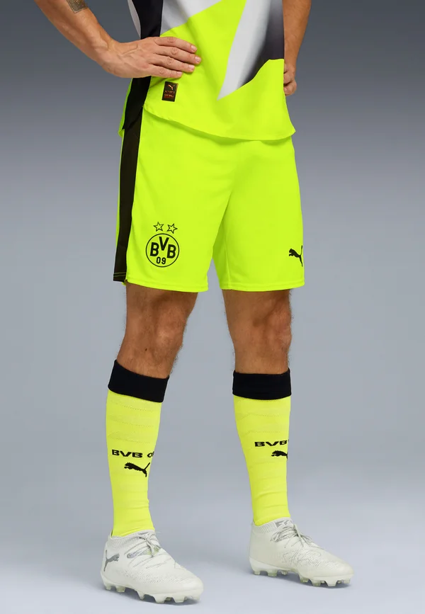 BVB REPLICA W/BLOCKING - Sports shorts - yellow alert black