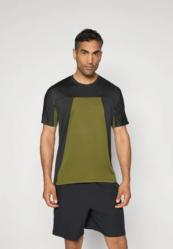 C-TECH COLORBLOCK CREWNECK  - Sports T-shirt - khaki