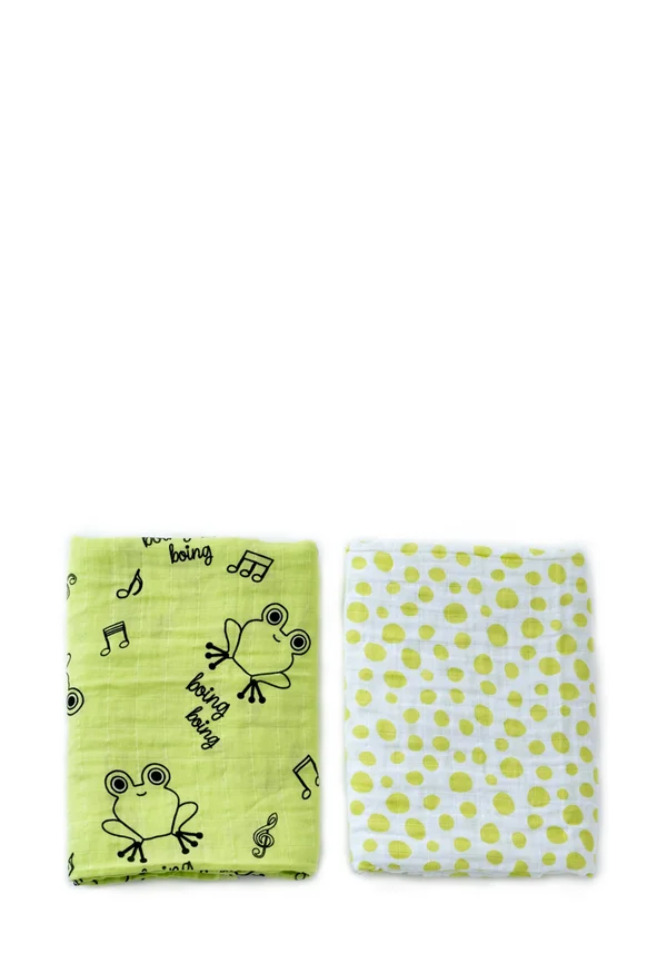 CACHA FROG 2ER-SET - Muslin blanket - yeşil
