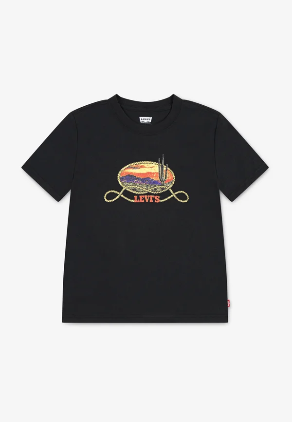 CACTUS IN THE SUNSET TEE - Print T-shirt - jet black