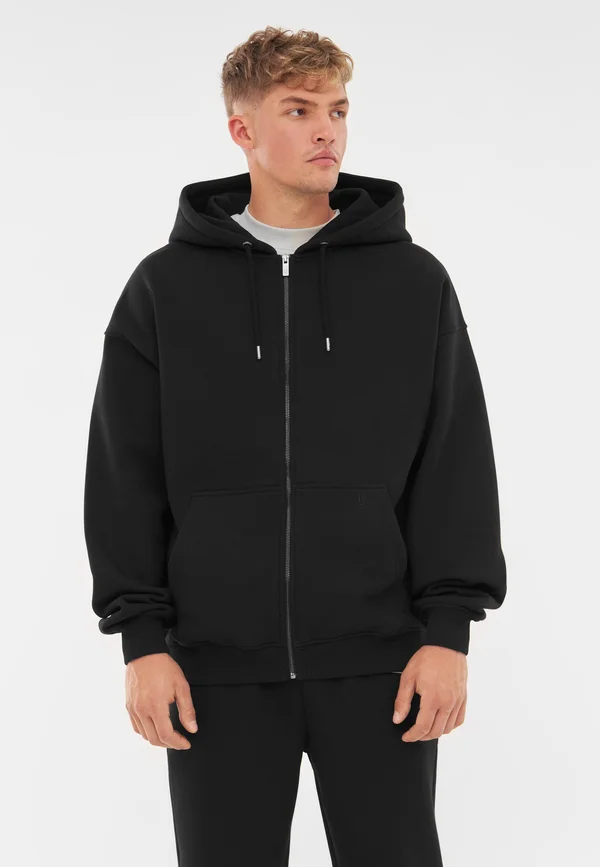 CALEB  - Zip-up sweatshirt - black