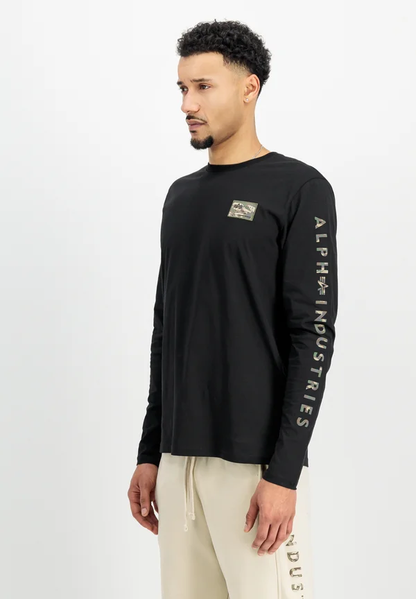 CAMO - Long sleeved top - black