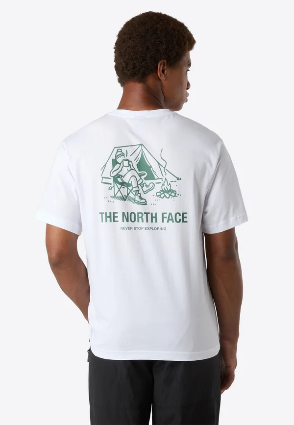 CAMPFIRE  RELAXED TEE - Print T-shirt - tnf white duck green