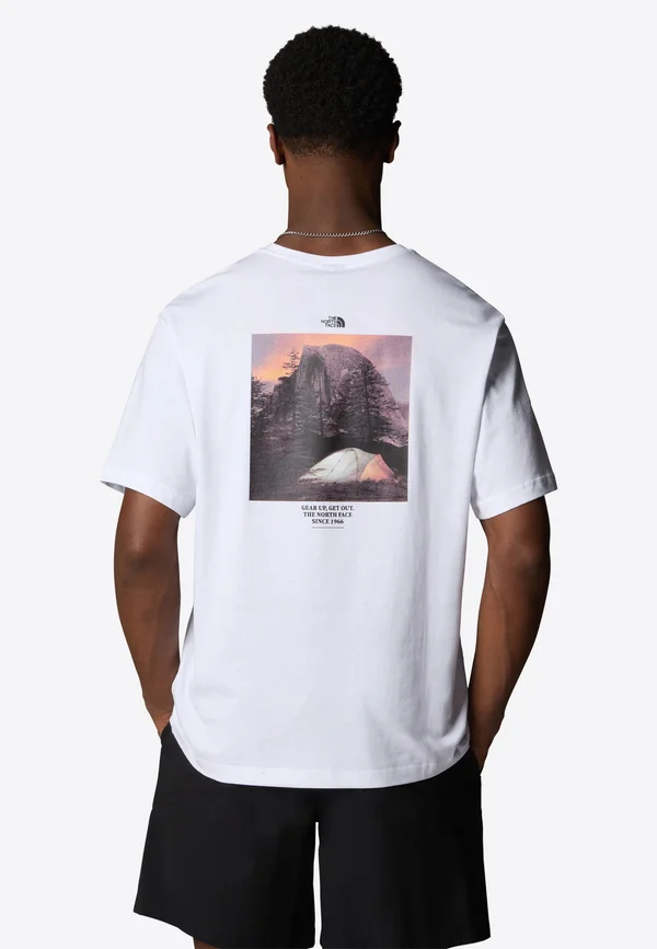 CAMPING GRAPHIC - Print T-shirt - tnf white