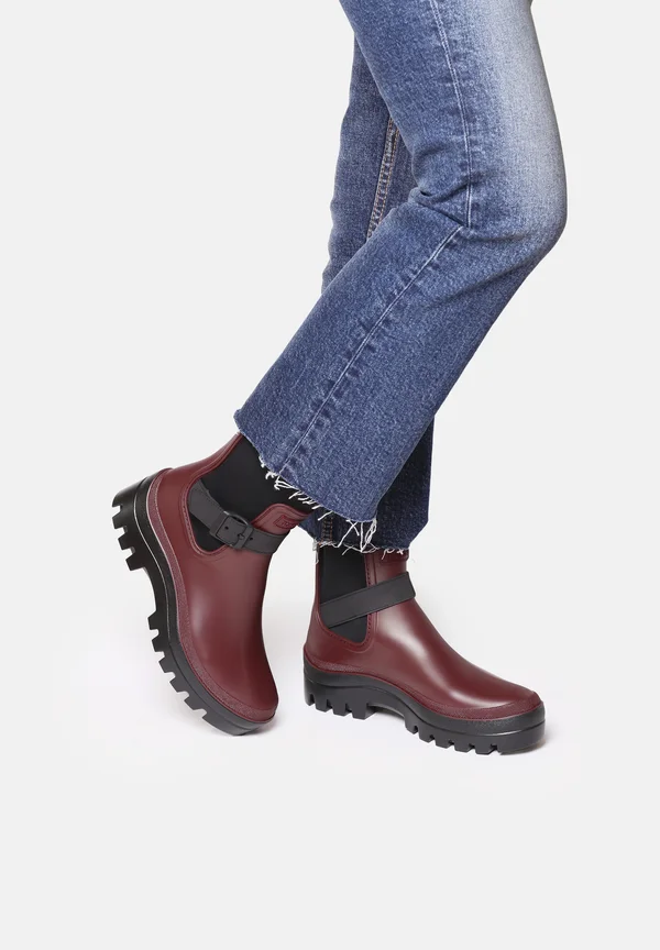 CANBY - Platform ankle boots - bordeaux
