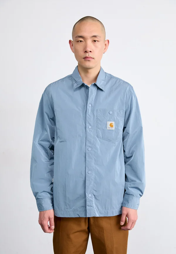 CANBY - Summer jacket - clay blue / white