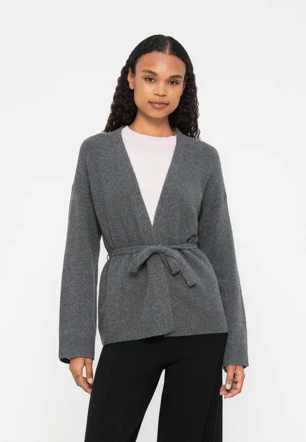 CARDIGAN BINDING - Cardigan - graphite grey