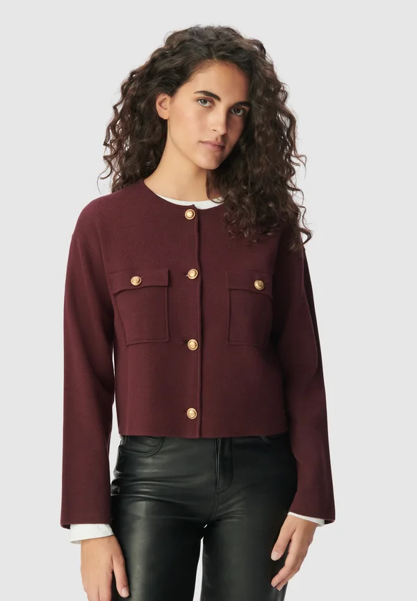 Cardigan - eggplant purple