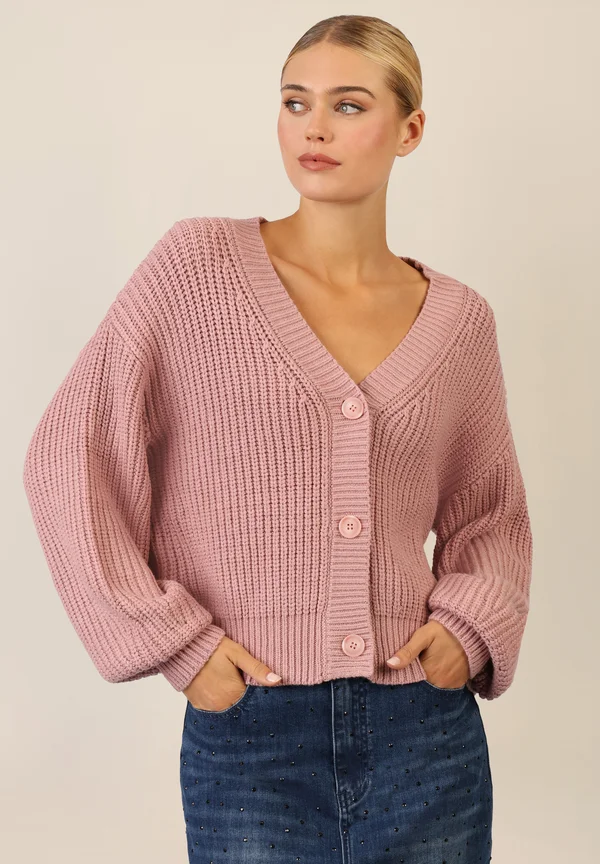 Cardigan - mauve