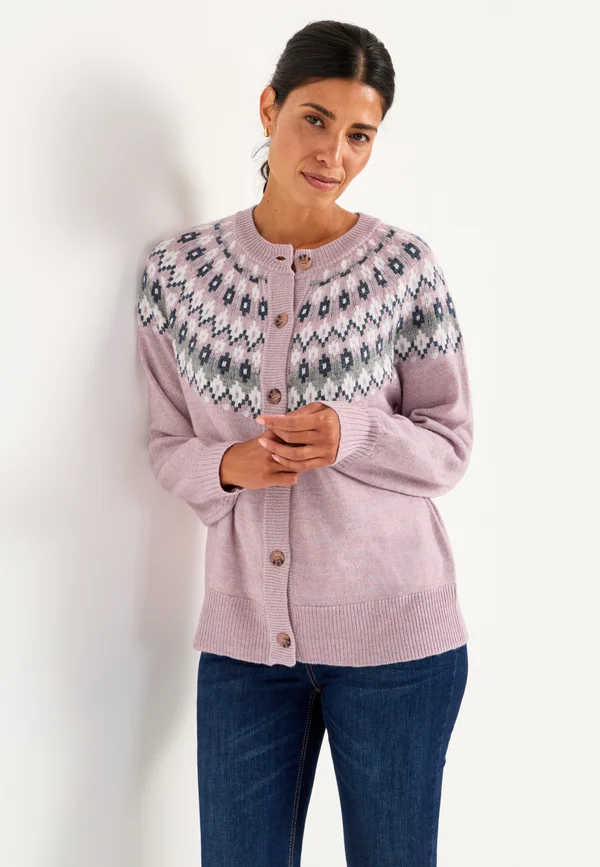 Cardigan - pink patterned