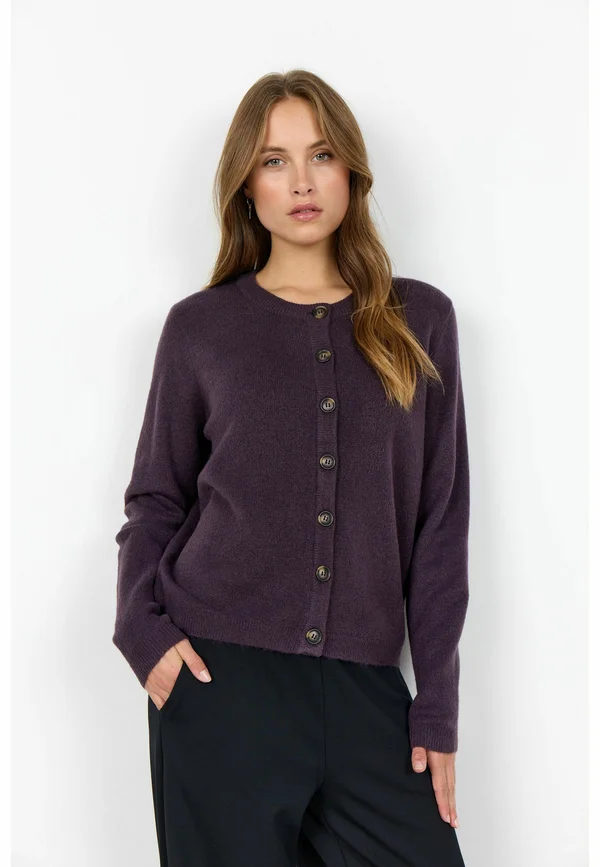 Cardigan - plum perfect melange
