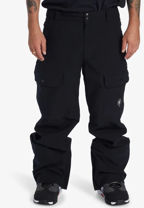 Cargo trousers -  black