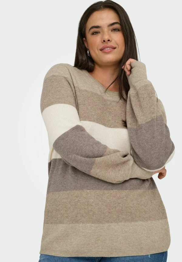 CARNEW DARIA STRIPE - Jumper - feather gray