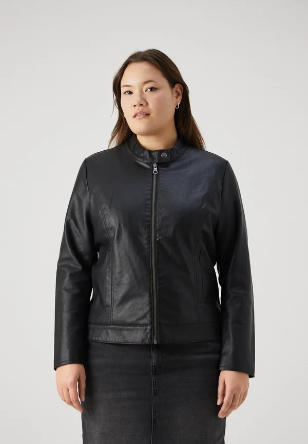CARROBBER JACKET - Faux leather jacket - black
