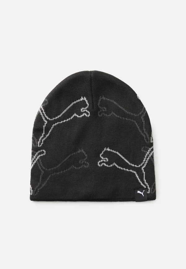 CAT GRAPHIC LOW CROWN  CUFFLESS BEANIE UNISEX - Beanie - black