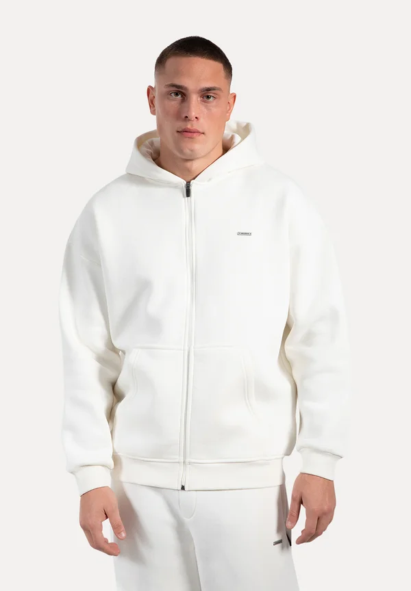 CEDRIK BASIC ZIPPER - Zip-up sweatshirt - creme