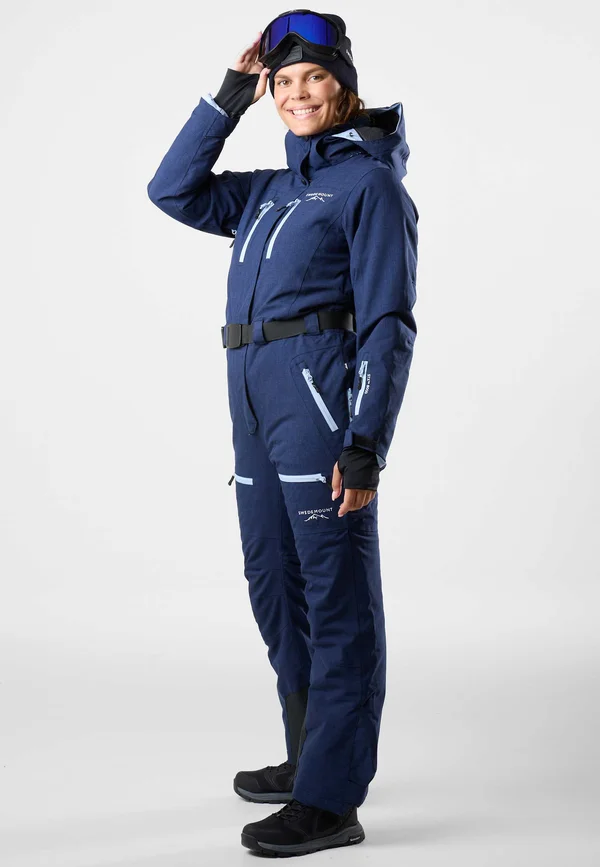 CERVINIA  - Snowsuit - navy melange lt blue